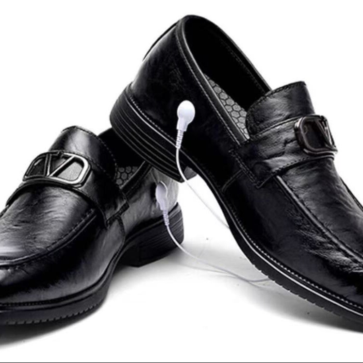 Buliba Intelligent Technology Health Business Massage Men's Fashionable Genuine Leather Versatile Black Soft Sole Sports Leather Shoes Buliba Intelligent Technology Health Business Massage Men's Fashionable Genuine Leather Versatile Black Soft Sole Sports Leather Shoes