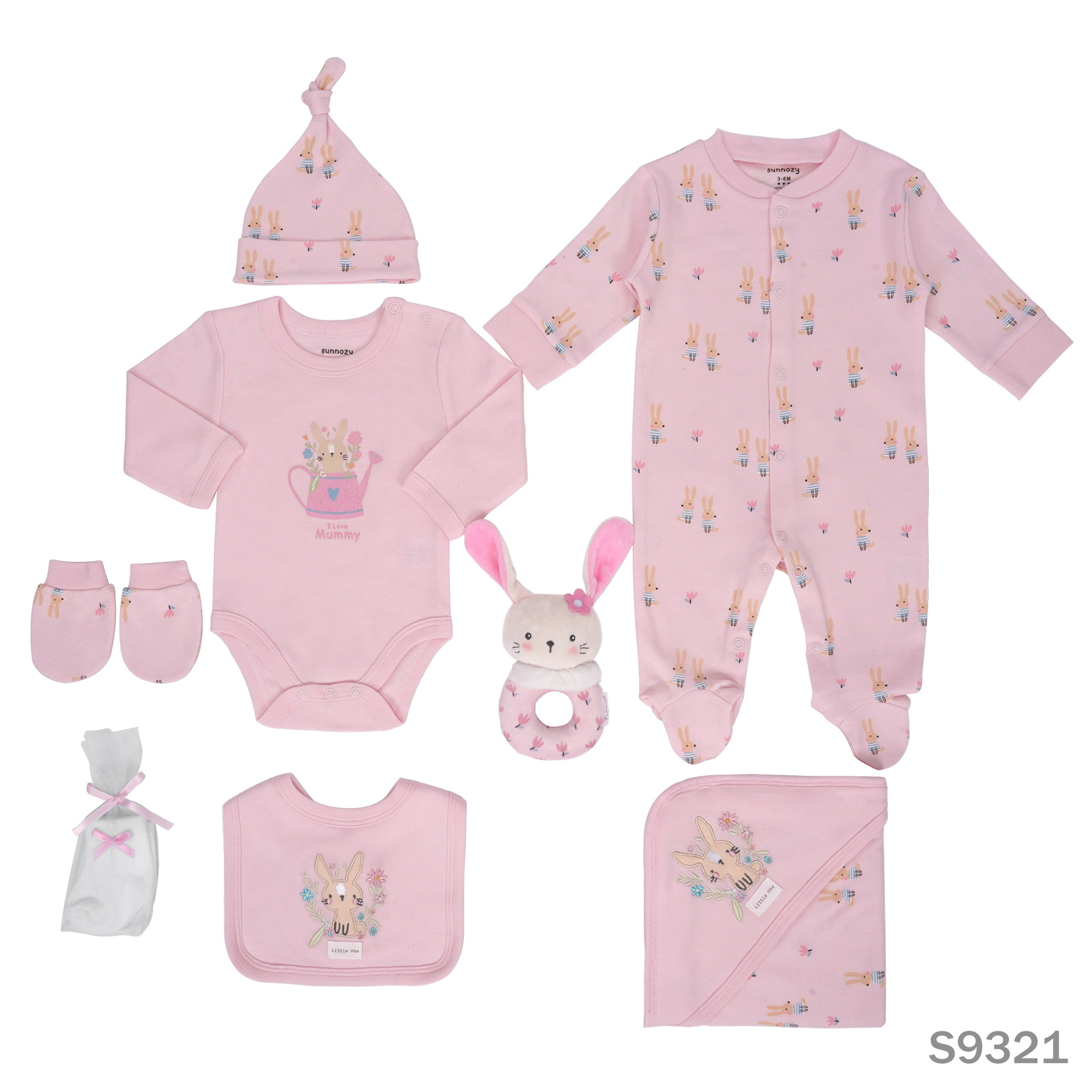 Algodón transfronterizo para bebés y niños pequeños 8 piezas de ropa de escalada unida 0 - 1 años de edad nuevo bebé conjunto de ropa infantil multi-pieza