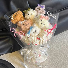創意ねじり棒超可愛い子犬の花束diy材料は六一子供の日にプレゼントします。