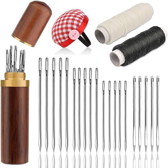Leather prismatic triangle needle leather tool accessories leather needle hand sewing needle leather sharpening triangle needle