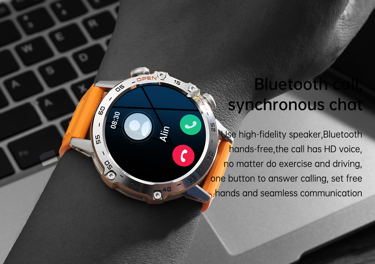 K52 Cross-border New Bluetooth call, over 100+ watch faces, sports mode, three-proof outdoor sports bracelet undefined