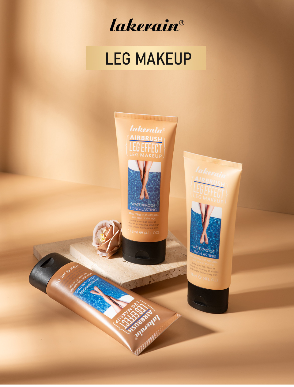 Cross-border lakerain LEG MAKEUP, golden-brown skin tone, leg highlights, leg makeup details Picture