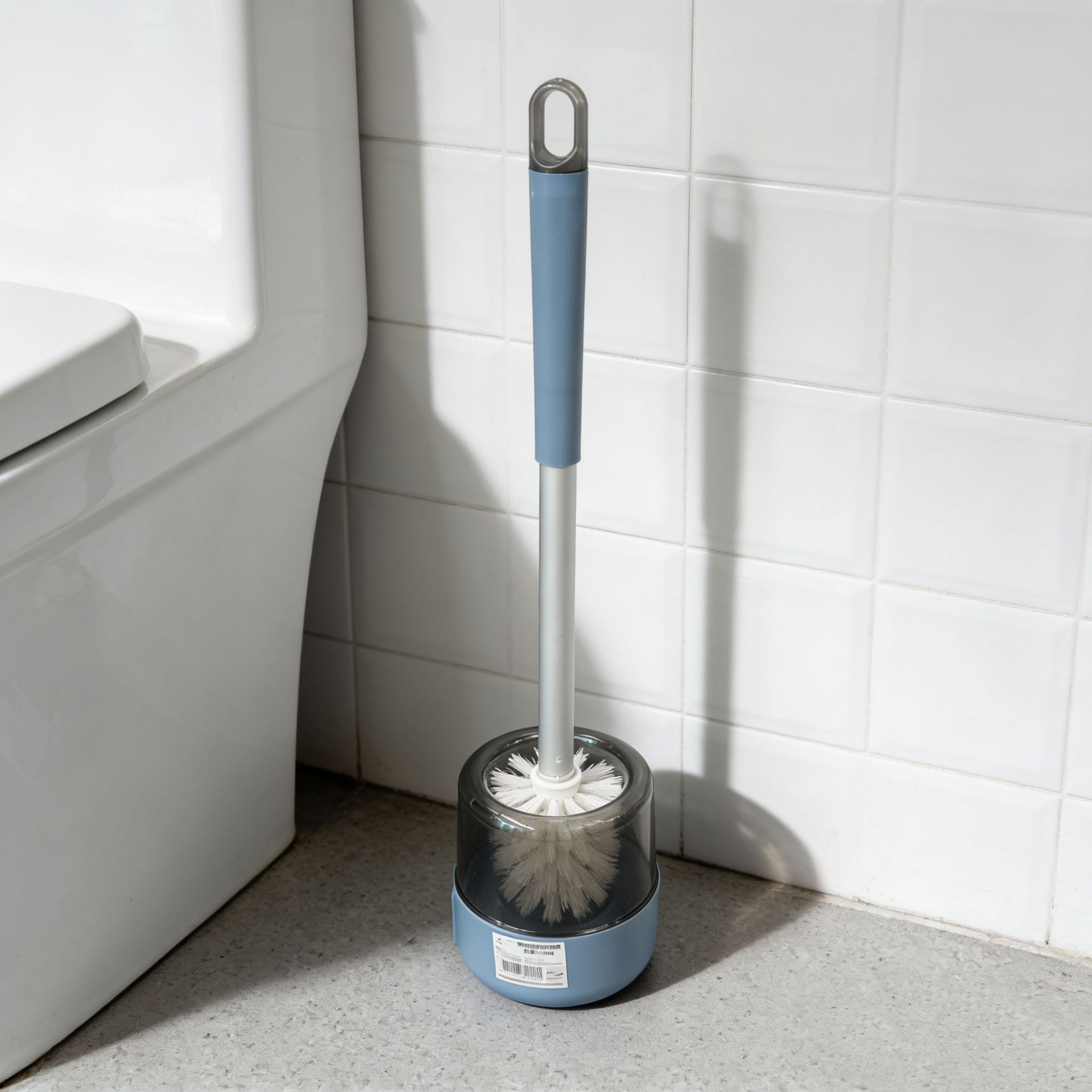 Jiayi 1295 Toilet Brush with Base Cleaning Artifact Bathroom Toilet Toilet Brush Removes Dirt and Descales Without Dead Ends