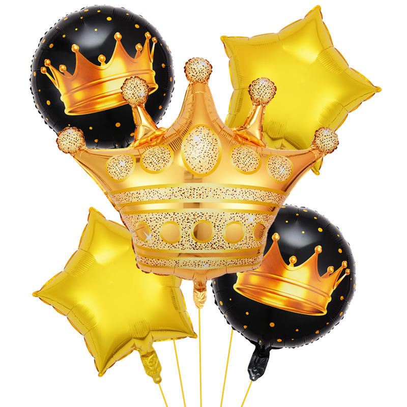 Letra Estrella Corona Película De Aluminio Cumpleaños Globos 1 Juego display picture 3