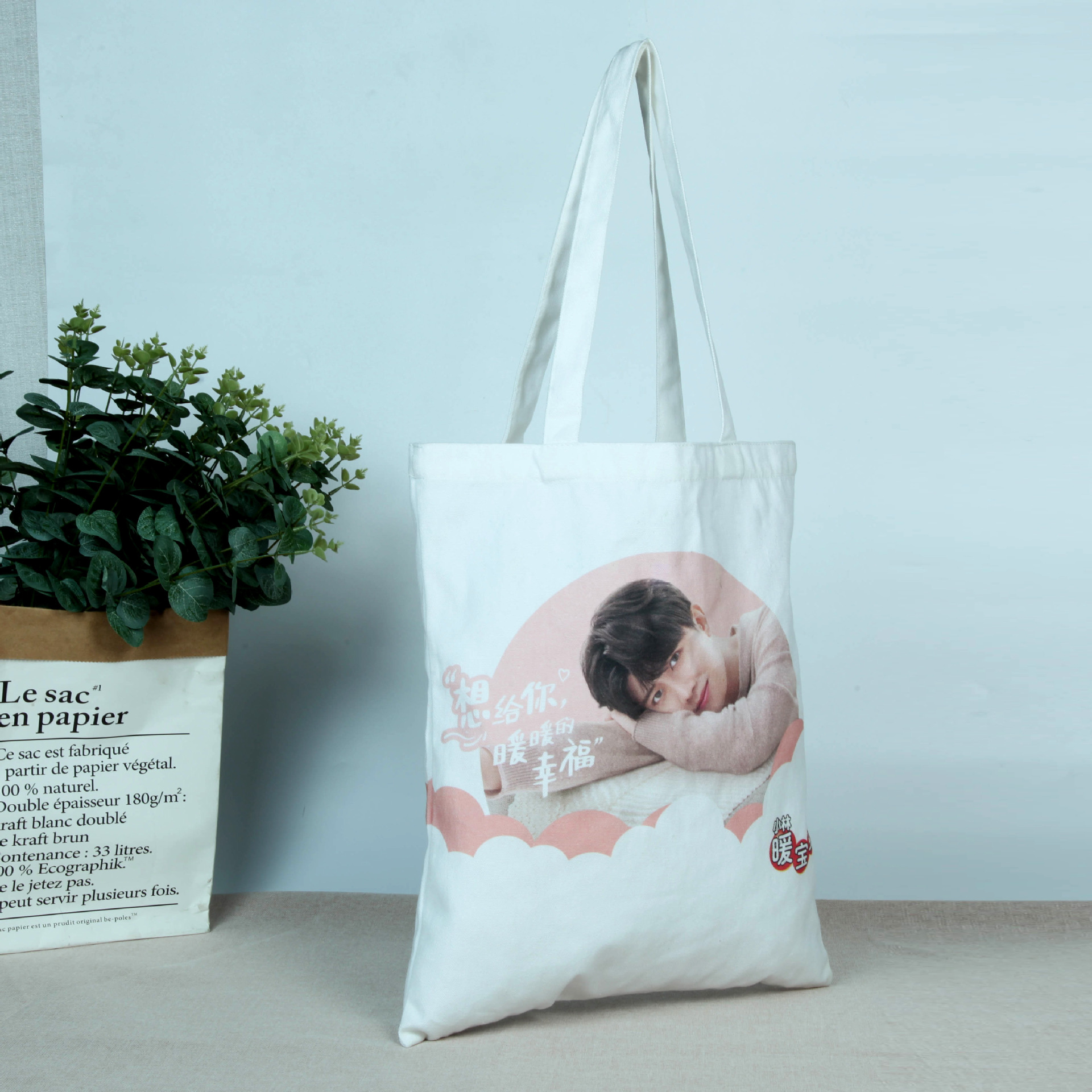 厂家批发购物帆布袋定制卡通单肩广告礼品手提袋购物袋子定做logo