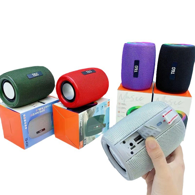 新型 tg434 ワイヤレス Bluetooth スピーカー ポータブルサブウーファー アウトドア ポータブル tws カラフル振動板ライト ギフトスピーカー|undefined