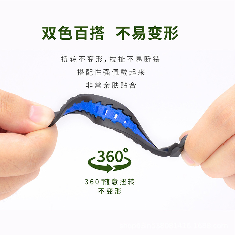 跨境货源双色表带工厂直销tpu塑胶舒适亲肤智能电子手表配件表带|undefined