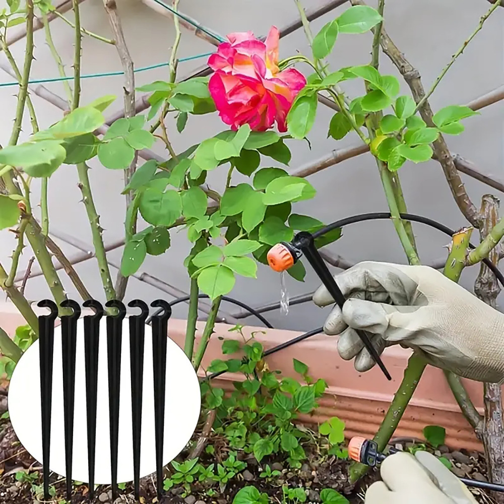 47 soporte capilar C tipo de jardín soporte de jardinería varilla fija inserción micro goteo enchufe varilla fábrica al por mayor