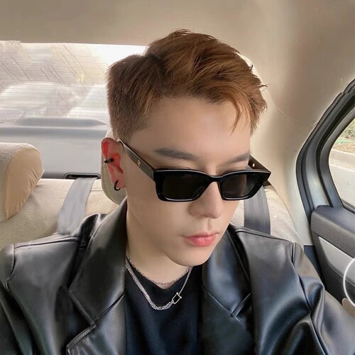 Internet celebrity style sunglasses for women, 2025 new design, European and American high-end look, small frame, Korean style fashionable cat-eye glasses