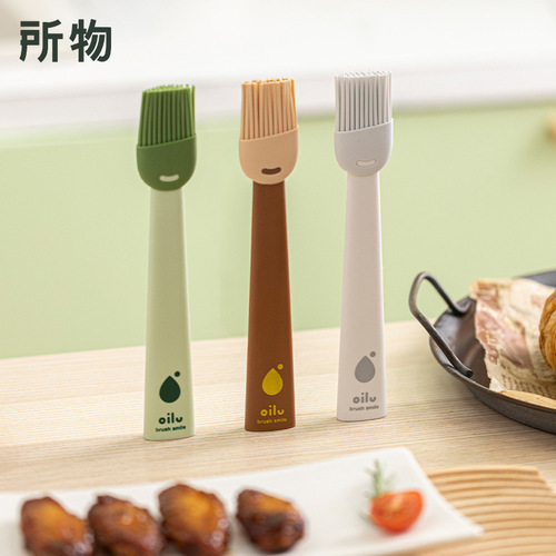 Zhenghui three-color oil brush household oil brush kitchen pancake edible baking small brush pancake silicone barbecue oil brush
