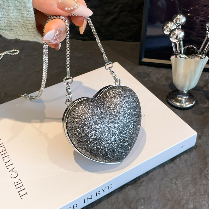 Borsa a tracolla elegante a forma di cuore con strass donna sera_voghion.com