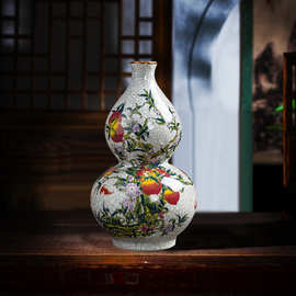 景德镇陶瓷器 仿古董古玩花瓶 家居客厅装饰工艺品古典摆件