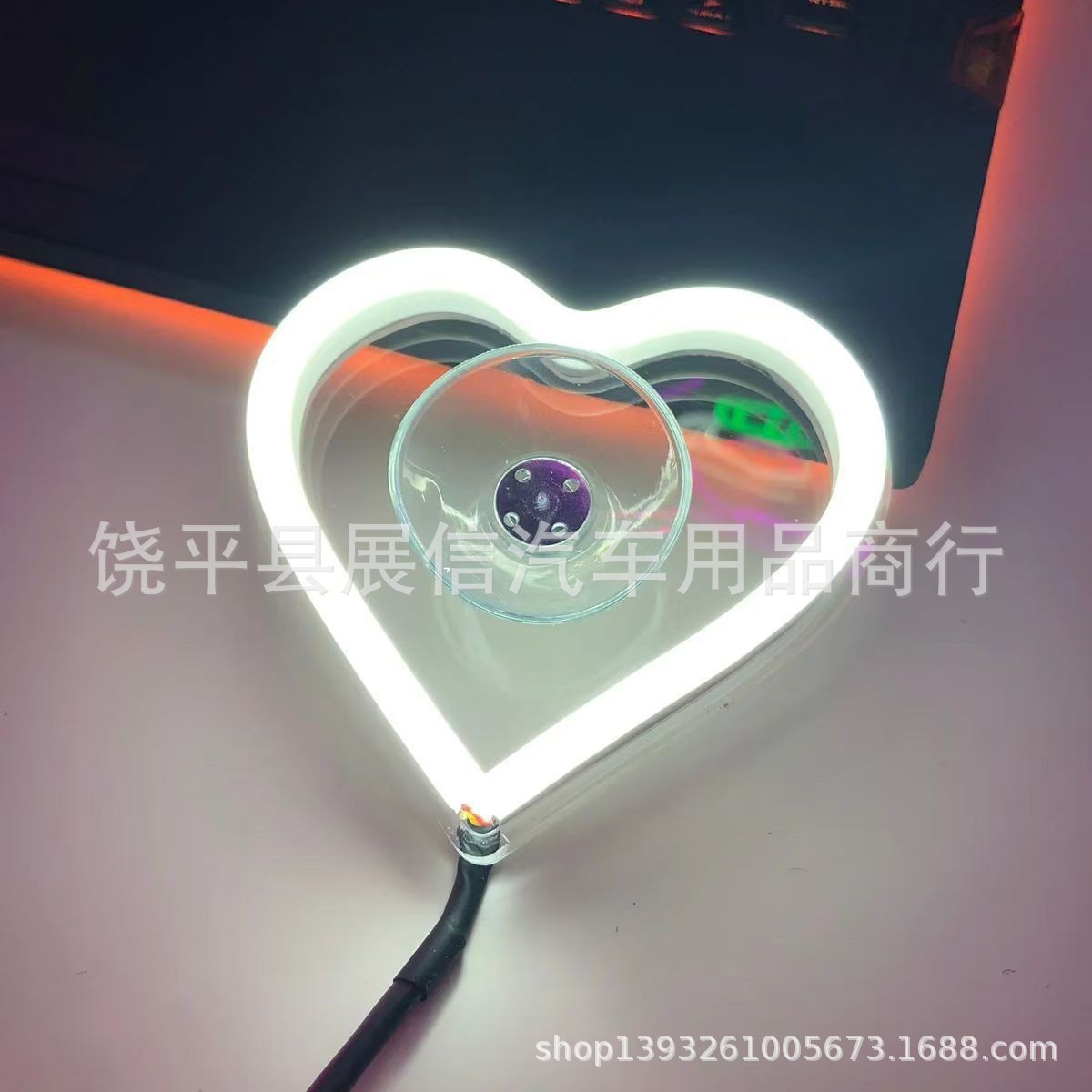 Ventana triangular LED decoración luminosa luz de atmósfera desgarrada encendedor de cigarrillos batería USB luz de ventana de neón de automóvil