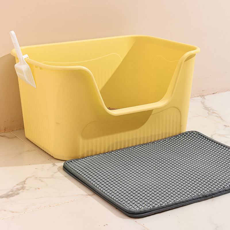 노란색 + 고양이 모래 매트