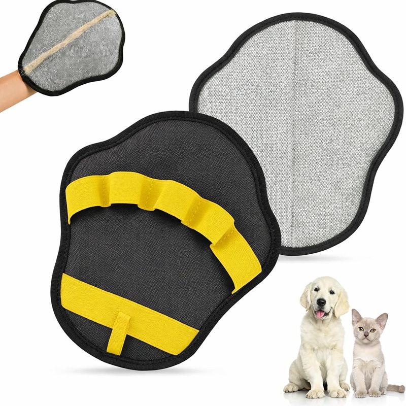 Guantes de depilación estática transfronteriza para mascotas cepillo bidireccional de pelo pegajoso depilación artefacto limpio guantes de pelo de gato limpio pelo de gato