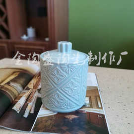 欧美陶瓷蜡罐容器易清洗釉面茶叶罐密封储存罐系列