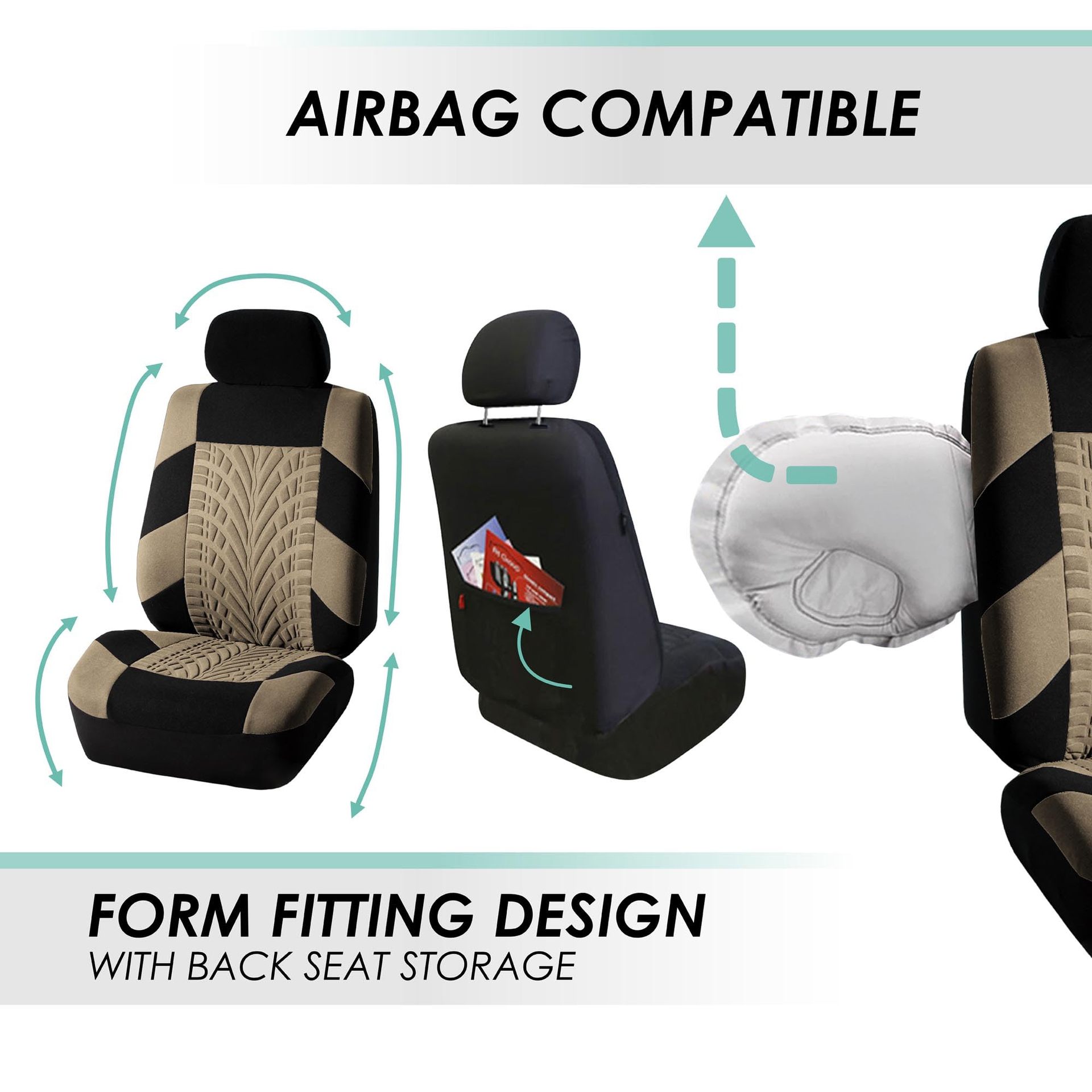 Universal Car Seat Cushion Breathable Tire Pattern