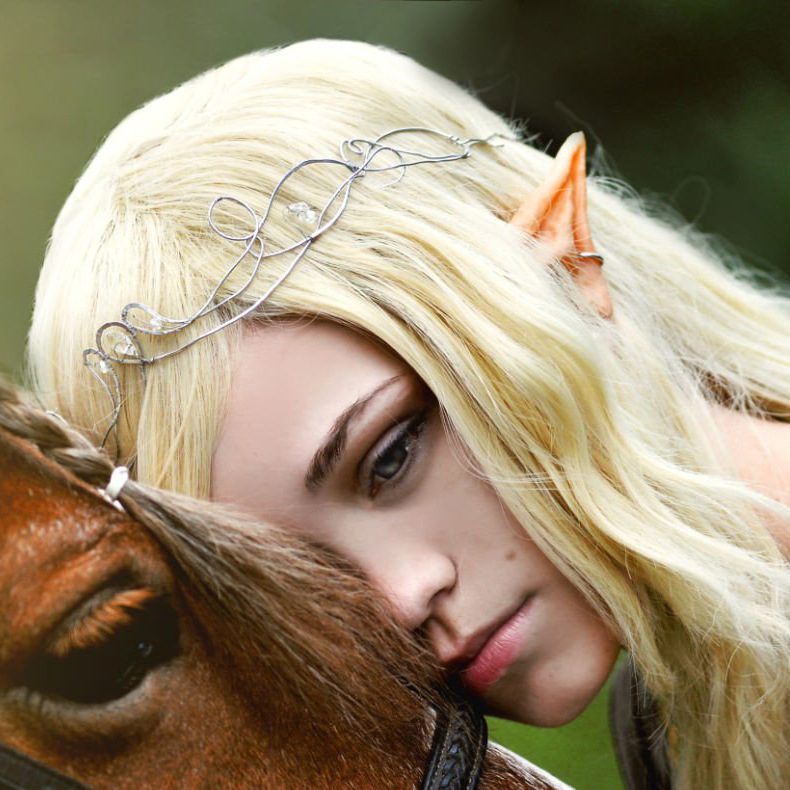 Halloween Elf orejas cómic cosplay ángel orejas falsas cosplay fiesta de baile orejas largas silicona