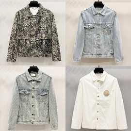 高版本 古家DO家迪家驴家2025秋季logo字母提花刺绣牛仔夹克外套