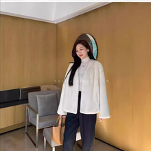 仿水貂绒皮草外套女短款V领金貂绒皮毛一体时尚年轻2024秋冬新款