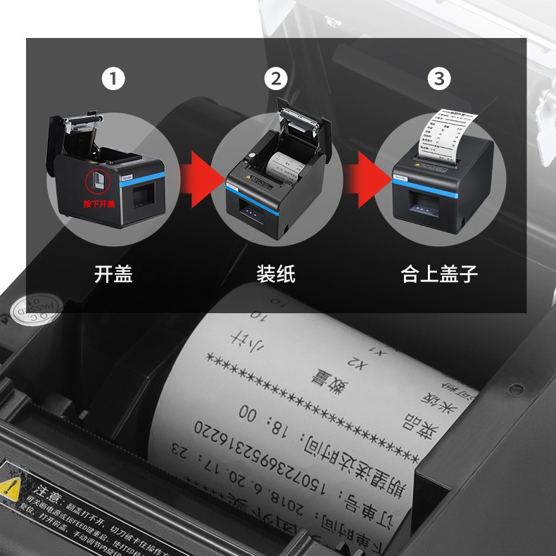 Impresora Térmica Xinye XP-N160II – Para Tickets, con Bluetooth, Corte Automático, Ideal para Comercios