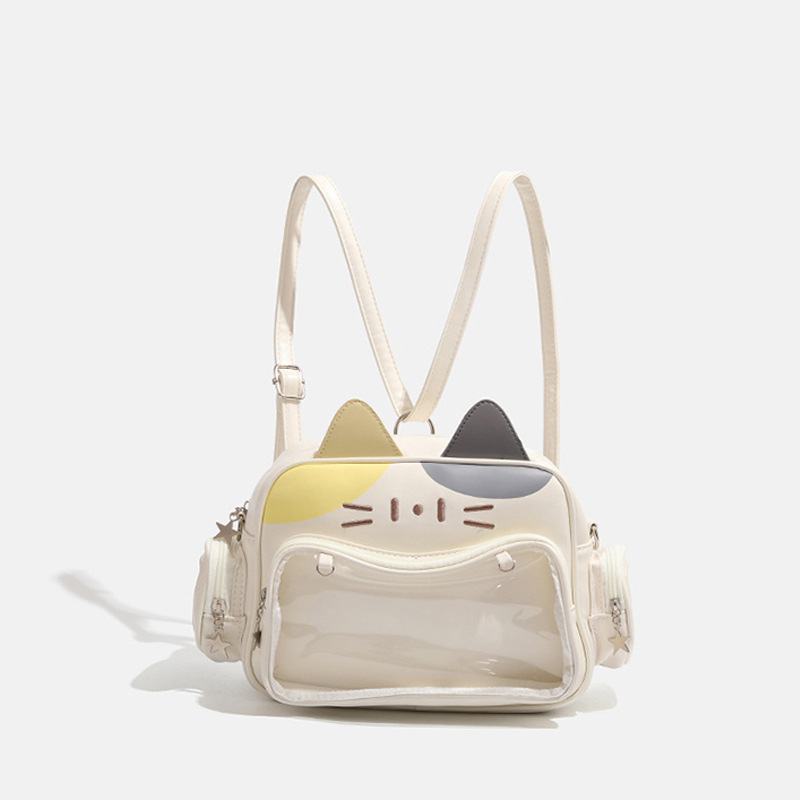 Y2K Millennium Spice Girl Large Capacity Cat Pain Bag 2024 New Yumi Millet All-match Single Shoulder Crossbody Backpack