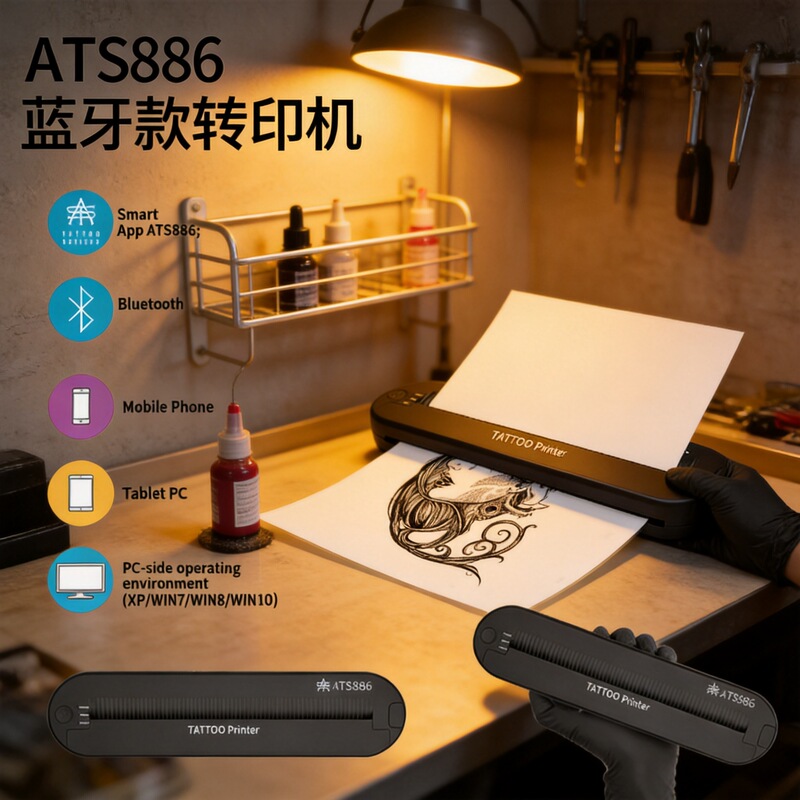 Shenglu new tattoo transfer machine cross-border wholesale bluetooth transfer machine/printer transfer paper copy USB connection Shenglu new tattoo transfer machine cross-border wholesale bluetooth transfer machine/printer transfer paper copy USB connection