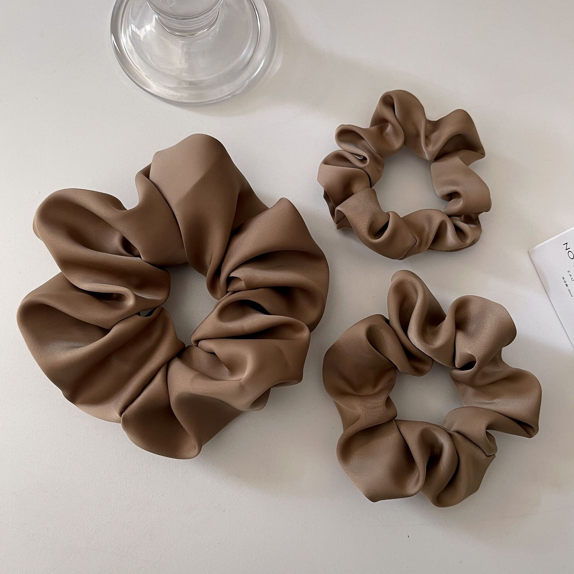 1 Piece Quantity Daily Occasion Fashion Women'S Solid Color Silk Cloth Satin Hair Tie
