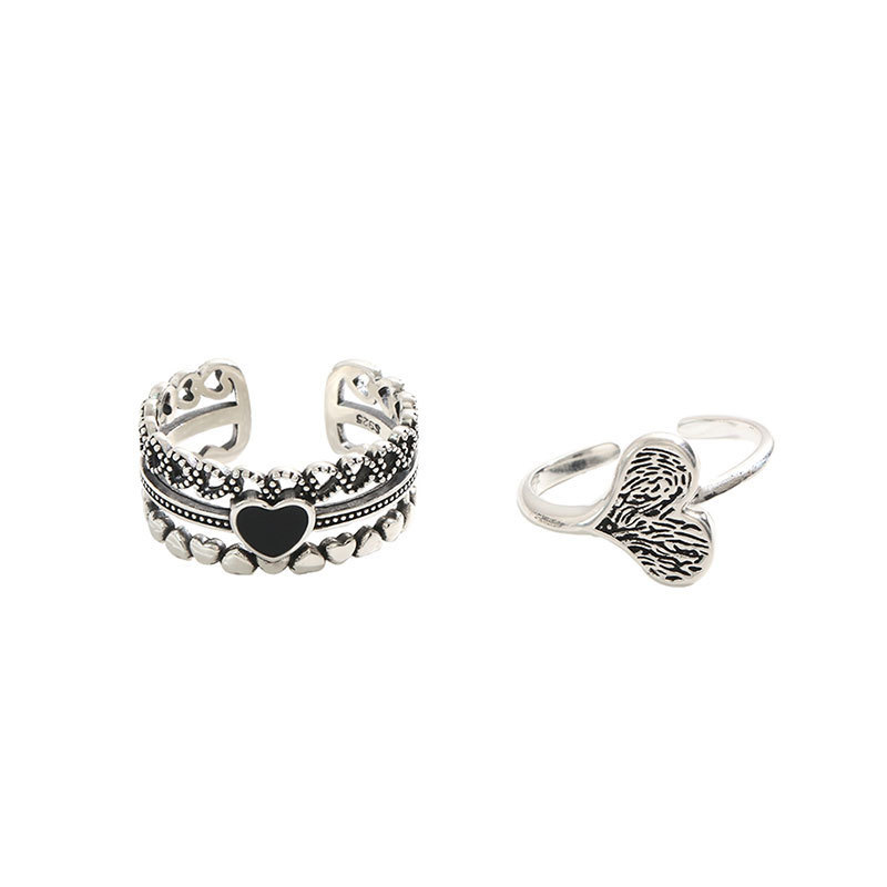 Open Love Heart Ring Female SpecialInterest Design Affordable Luxury Fashion Refined Personalized Retro HighGrade Temperament Fashionpicture12