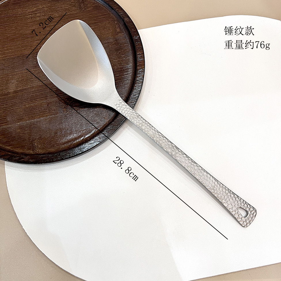 두꺼운 순수 티타늄 주걱 28.8cm (해머 패턴)