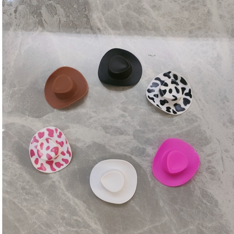 5.4cm Mini Hat Accessories Dairy Toy Straw Hat Cross-border Creative DIY Accessories Plastic Cap