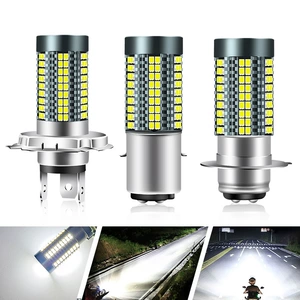 Motosiklet LED Fənər H4 P15D H6 BA20D Ağ İşıq 18W 126 İşıq 12-24V