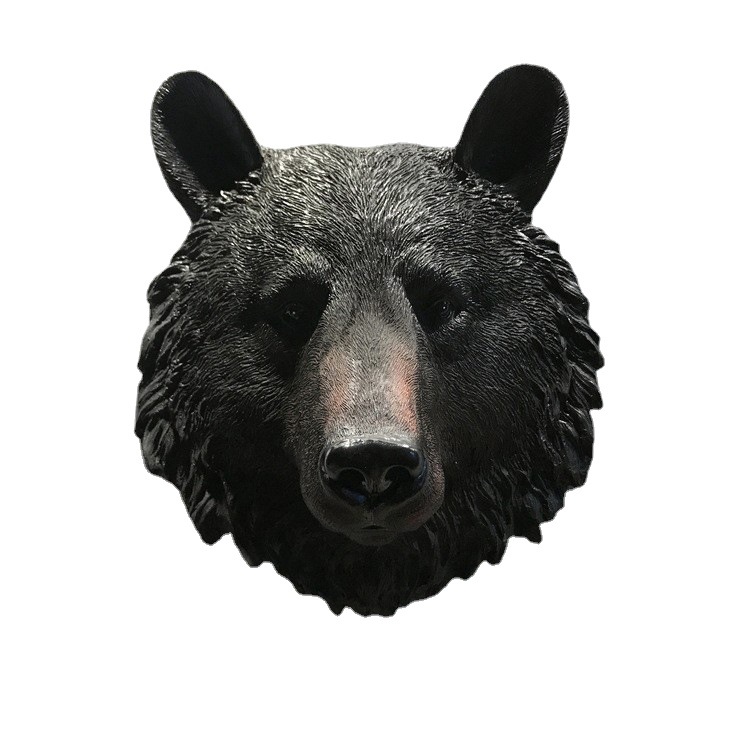 Amazon Resin Simulation Three-Dimensional Animal Head Wall Hanging Wolf Head Lion Head Wall Decoration Wall Decoration Bar Pendant