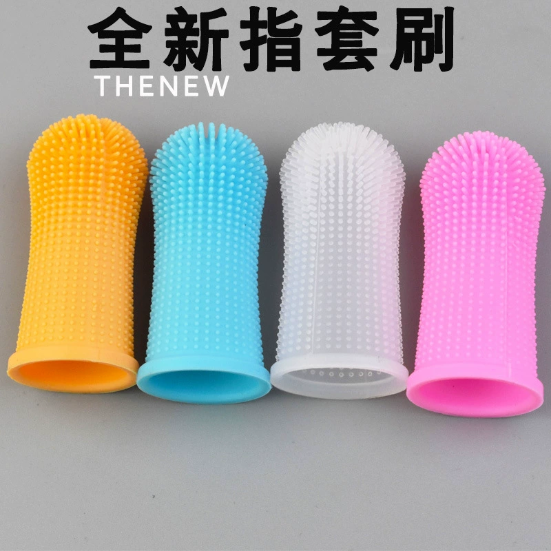 Pet силиконовые палец щетка Pet зубная щетка Pet устной очистки собака палец зубная щетка