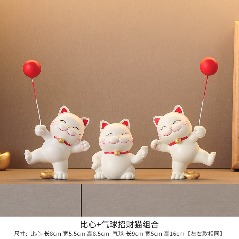 招き猫の装飾品、リビングルームのライトラグジュアリー、ハイエンドのテレビキャビネット、ワインキャビネット、玄関ホールのハイエンドの装飾、新築祝いのオープニングギフト|undefined