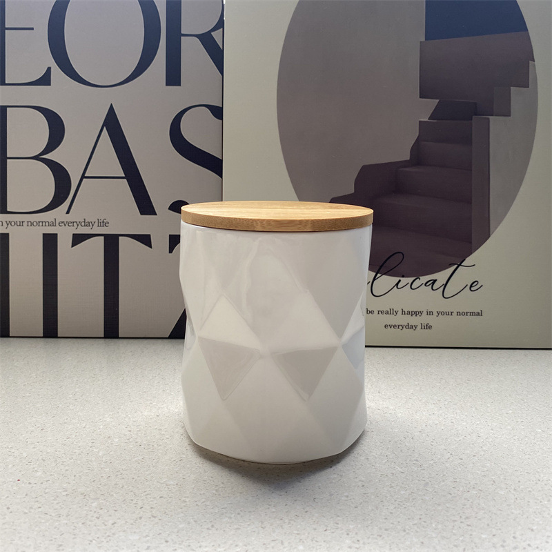 Latas selladas de cerámica nórdica suministros de cocina latas de café de té a prueba de humedad suministros de cocina de alto aspecto latas a granel para el hogar