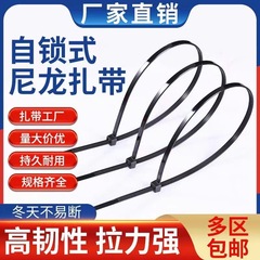 メーカー卸売 工業用ナイロンケーブルタイ 4*250 白黒 セルフロック式 結束バンド ケーブル結束 多様なサイズ