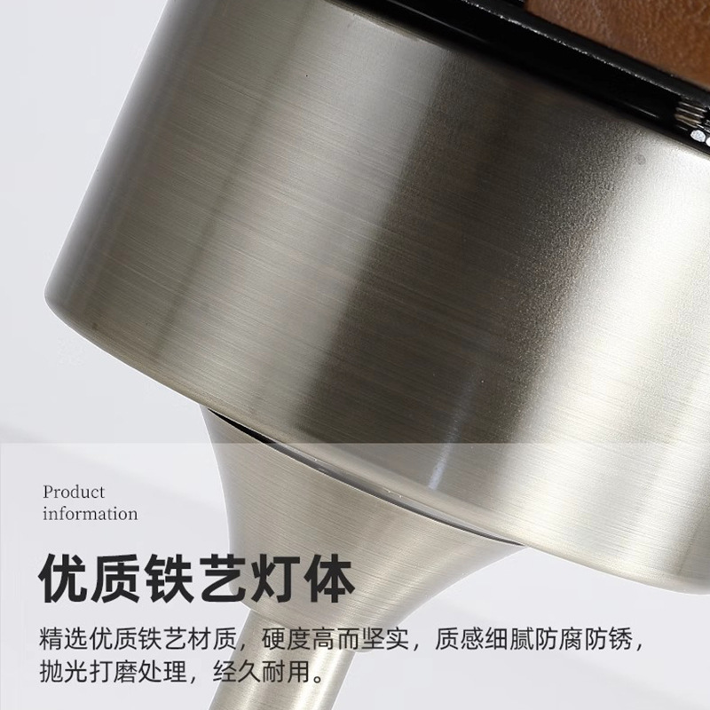 Lámpara de protección de ojos de espectro completo lámpara de comedor de madera maciza ventilador lámpara de chandelier moderno simple lámpara de ventilador de techo luminaria de color madera image 4