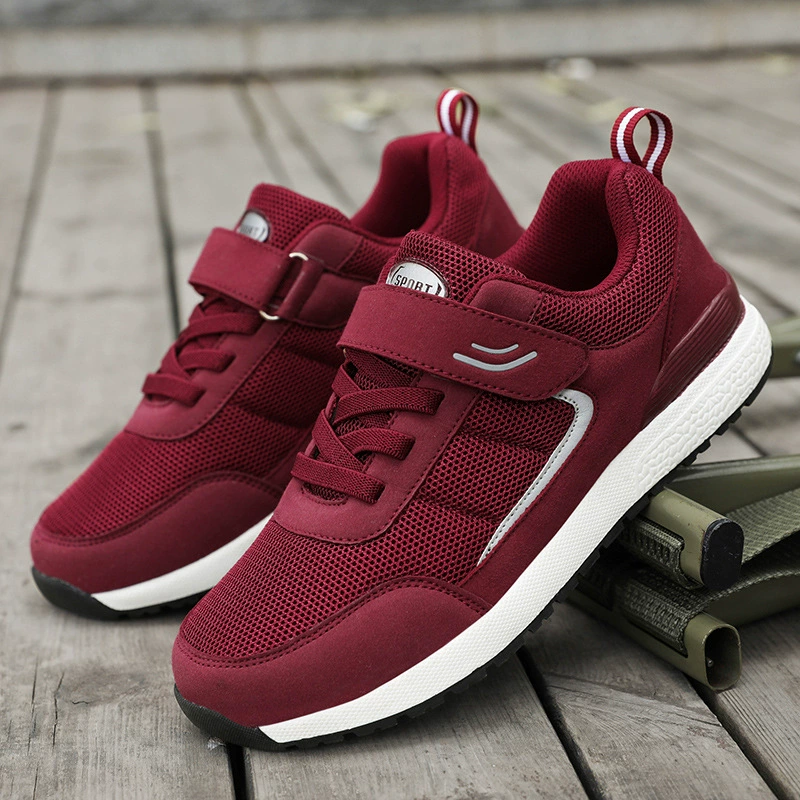 2022 Весна новая прогулочная обувь для среднего и пожилого возраста, любители обуви, повседневные кроссовки для мам, сетчатая обувь больших размеров, 35-47 ярдов