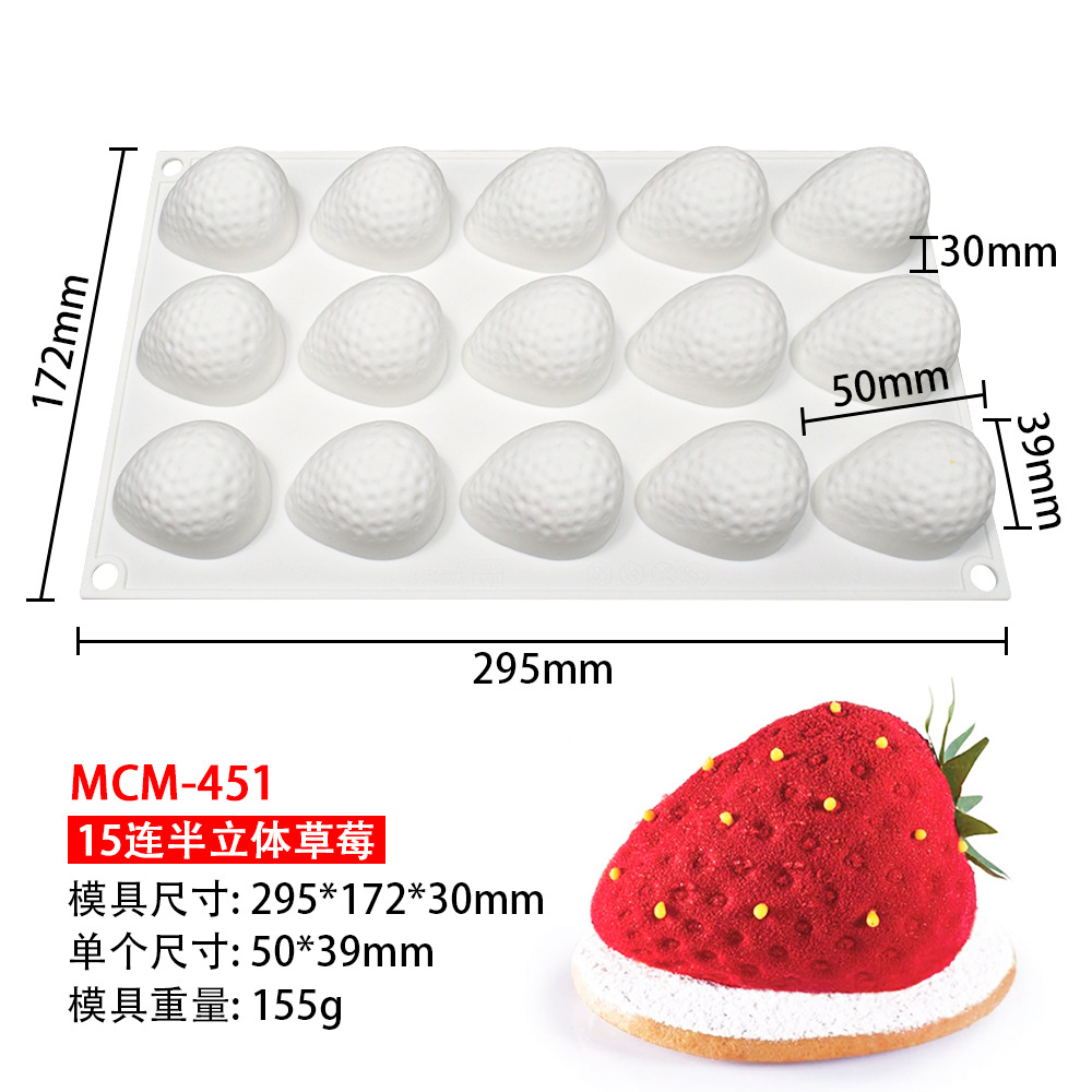 Melocotón manzana pera simulación fruta mousse pastel molde de silicona limón piña mango naranja cereza molde de postre
