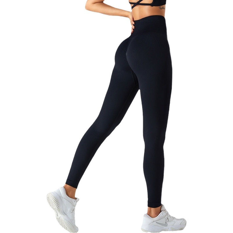 Transfronterizo nuevos pantalones de yoga de secado rápido sin costuras de las mujeres melocotón Levantamiento de cadera Pantalones deportivos ajustados al aire libre correr fitness ropa de yoga