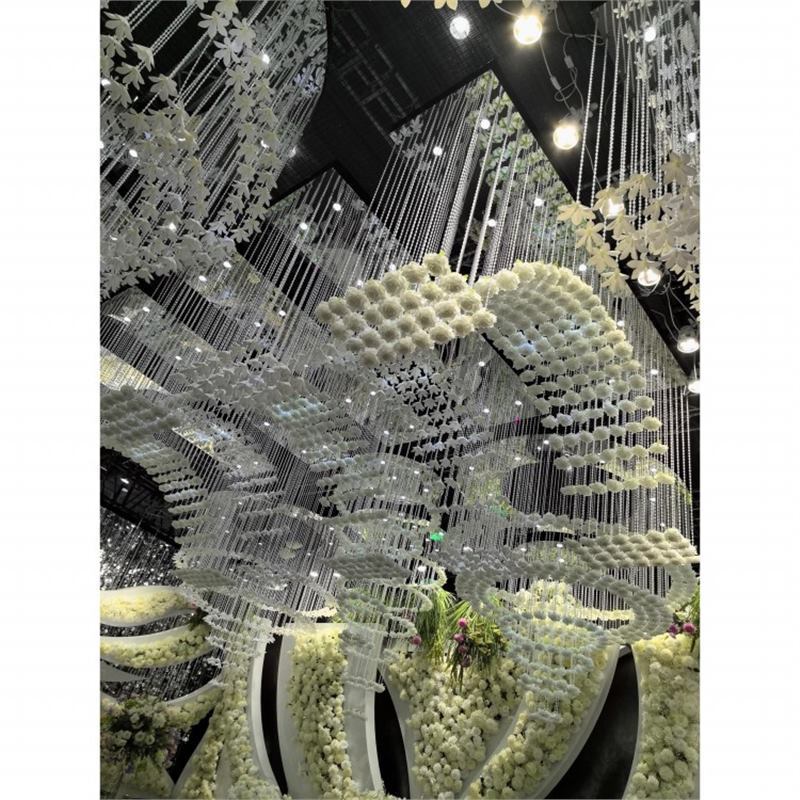 Wedding Finished Acrylic Diamond Rose Arch Crystal Bead Curtain Petal Arch Korean-style Hotel Wedding Hall Ceiling Wedding Finished Acrylic Diamond Rose Arch Crystal Bead Curtain Petal Arch Korean-style Hotel Wedding Hall Ceiling