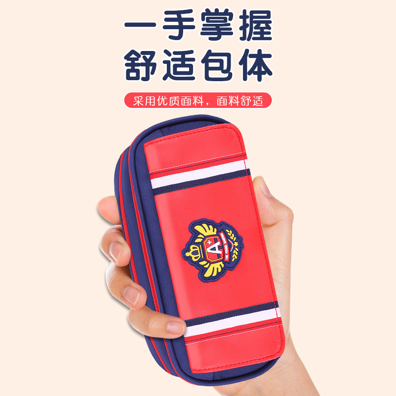 Nueva bolsa de lápiz de aire británico para niños y niñas, caja de papelería multifuncional, almacenamiento multicapa, caja de lápiz de color de gran capacidad