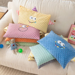 2025新款枕芯豆豆绒小怪兽卡通儿童枕学生枕工厂直销