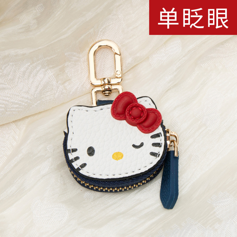 かわいいKT猫バッグペンダント、コンパクトで高級感のあるハローキティ収納バッグ、ハローキティキーホルダー|undefined