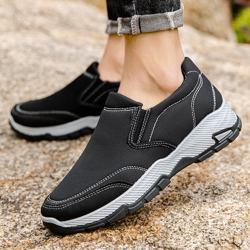 2025 New Breathable Slip-On Slip-Ons for Men, Korean Style Simple Casual Versatile Shoes, Outdoor Travel Sneakers