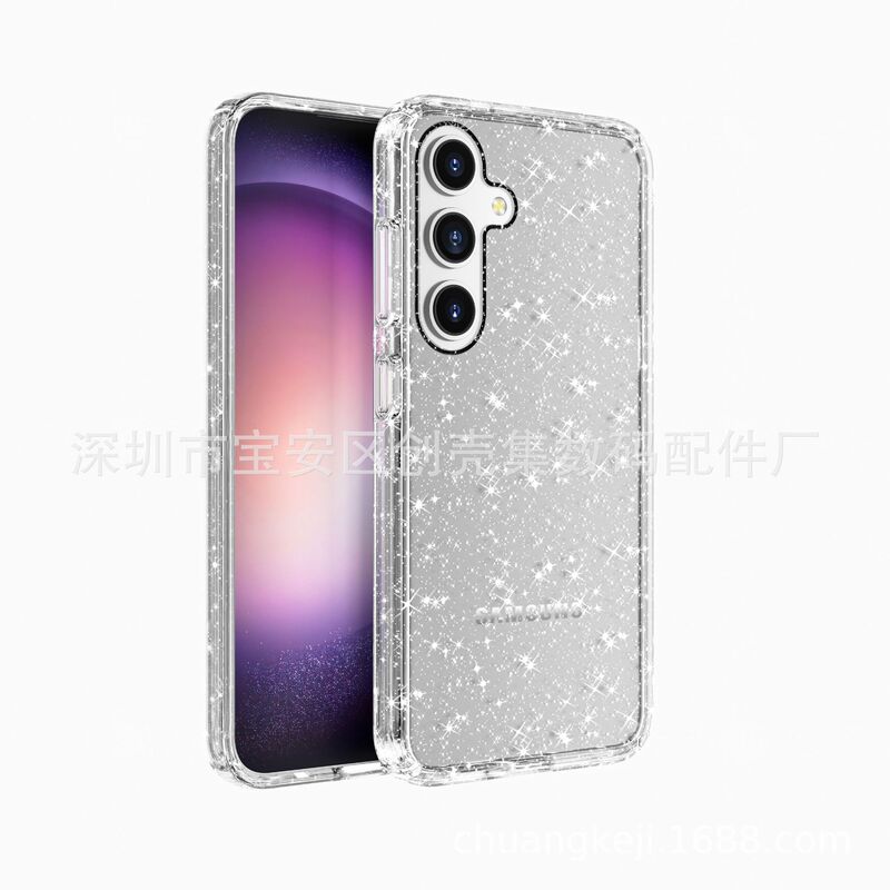 Applicable to S24ULTRA four-corner flash transparent shell S24 defender S24PLUS high transparent military regulations shell drop-resistant protective cover