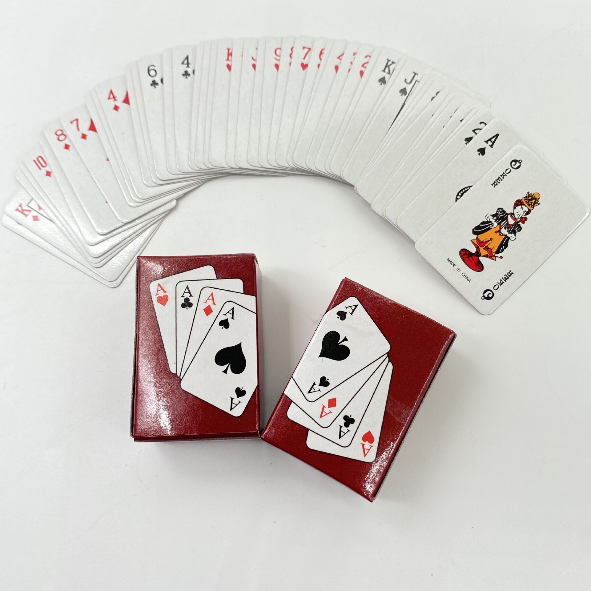 Cute mini fingertip playing cards Children's card poker travel table game cards pocket portable playing cards