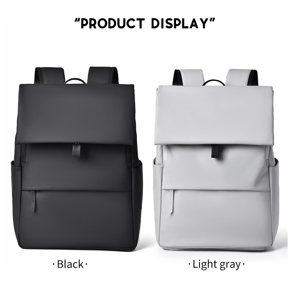 Nuevas mochilas casuales transfronterizas para hombres, mochila de moda de alta calidad, mochila de estilo simple, mochila casual de color sólido.