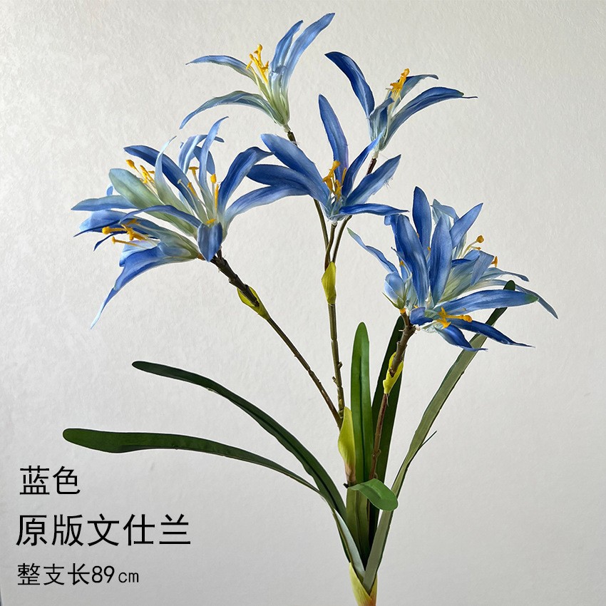 Flor azul cielo flor de bodas flor de seda flor de bodas flor de decoración de flor de vestíbulo flor de techo suave